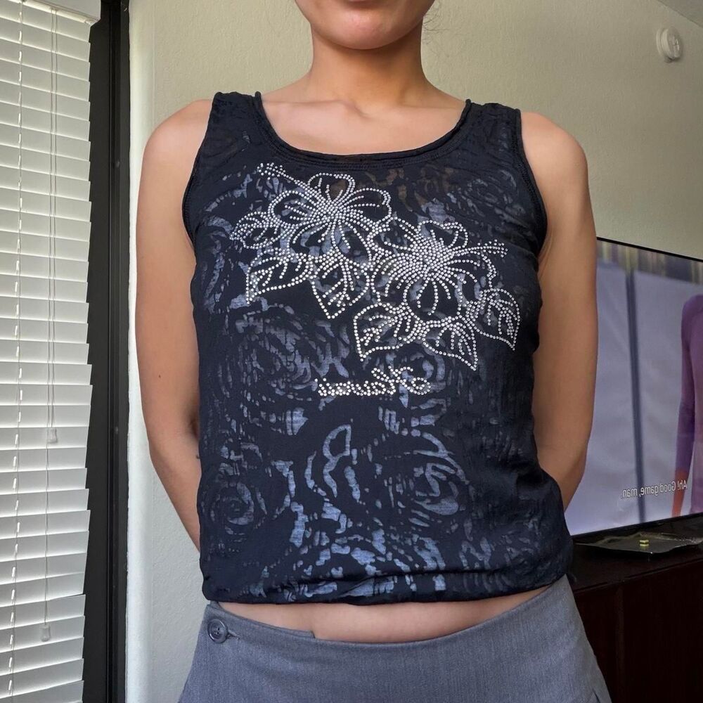 American-vintage Women's Black and Navy Vest